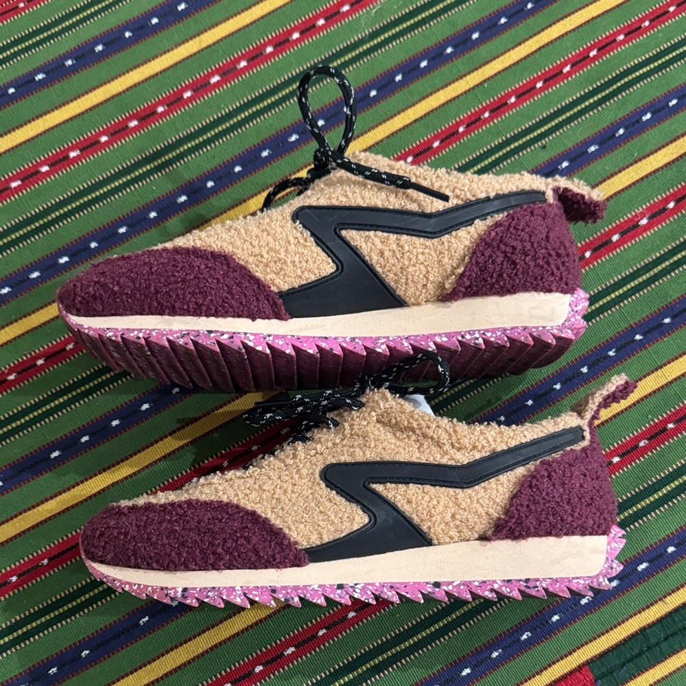 rag & bone Retro Runner Shearling Sneakers Camel Size EU 38 - Picture 12 of 16